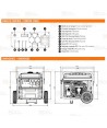 Generador monofásico Inverter a gasolina 4T (10.000W) con control remoto