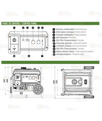 Generador Dual Propano y Gasolina Natura de 3.300W