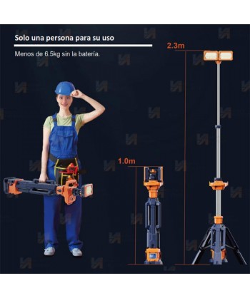 Torre telescópica portátil de iluminación led (12.000 lúmenes)