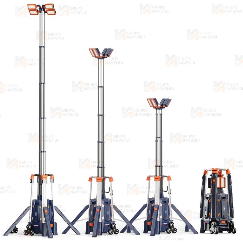 Torre telescópica portátil de iluminación led (33.000 lúmenes)