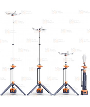 Torre telescópica portátil de iluminación esférica Cenit 300 (14.000 lúmenes)