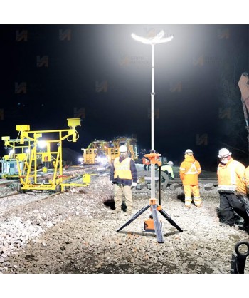 Torre telescópica portátil de iluminación esférica Cenit 300 (14.000 lúmenes)