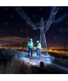 Foco de iluminación portátil led con control remoto Firefly-200RC (12.000 lúmenes)
