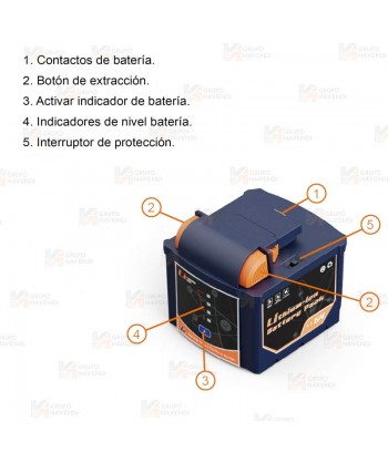 Batería de Ion-Litio D24-100 para trípodes Direct,  Cenit y Firefly