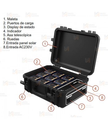 Maleta de carga para Baterías D24-100 y D24-500 para trípodes