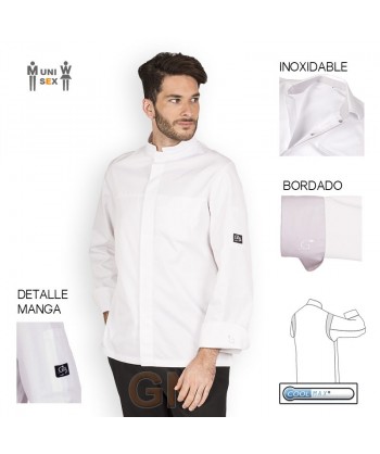 Chaqueta de cocina de algodón con sisas transpirables