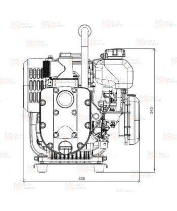 Motobomba portátil para aguas limpias (13.000 l/h) 15 metros