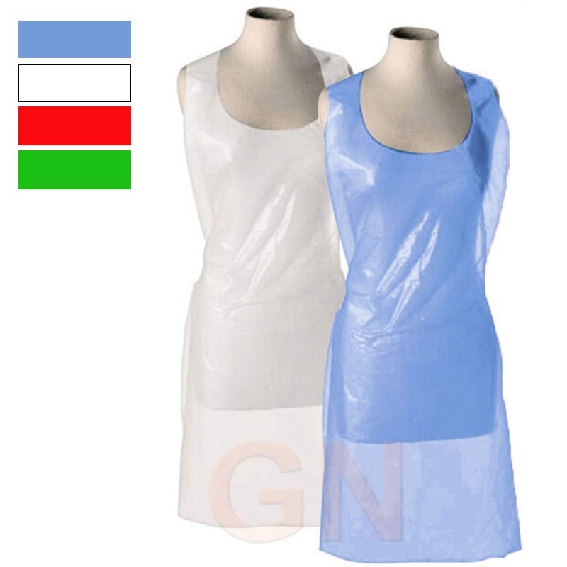 Delantal económico con peto desechable 80 gr/m² (84x140 cm)