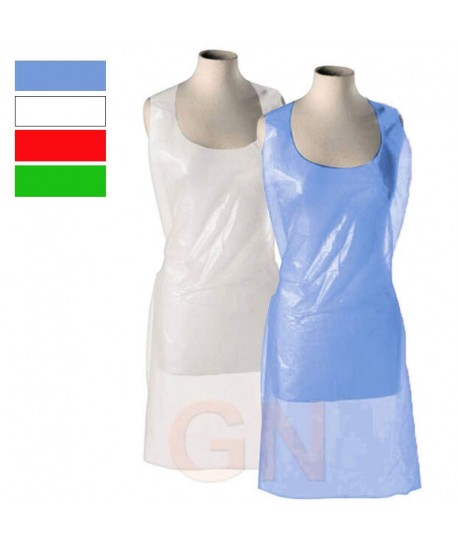 Delantal económico con peto desechable 80 gr/m² (84x140 cm)