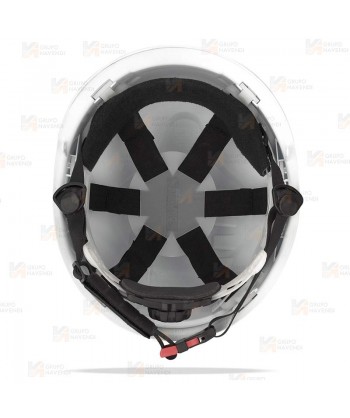 Casco aislante para la industria eléctrica con cierre ruleta