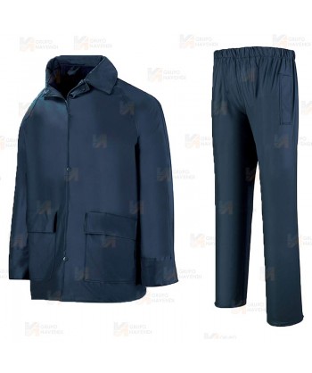 Traje completo para lluvia de Poliuretano color azul marino