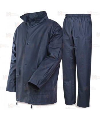 Traje de lluvia muy resistente y transpirable color azul marino