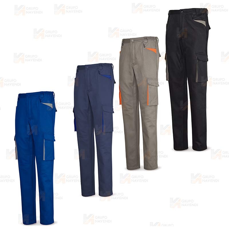 Pantalones de algodón con refuerzos y multibolsillos