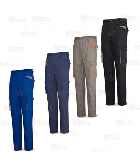 Pantalones de algodón con refuerzos y multibolsillos