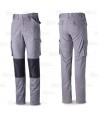 Pantalón elástico multibolsillos con refuerzos color gris