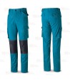 Pantalón elástico multibolsillos con refuerzos color azul eléctrico