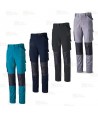 Pantalón elástico multibolsillos con refuerzos color azul
