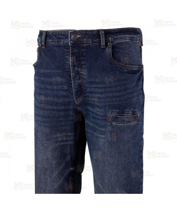 Pantalón laboral con tejido elástico y extrafuerte tipo vaqueros