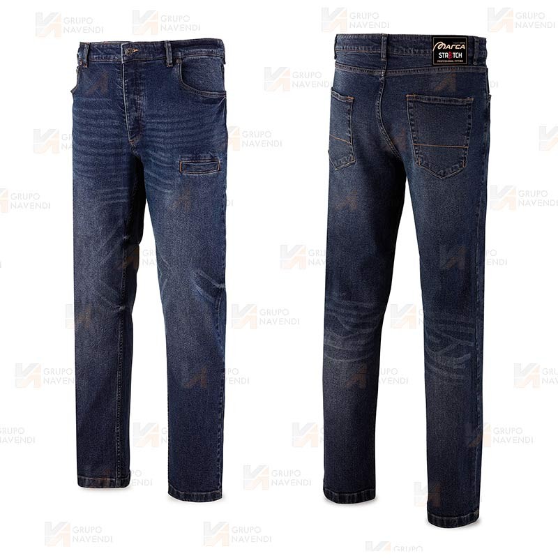 Pantalón laboral con tejido elástico y extrafuerte tipo vaqueros