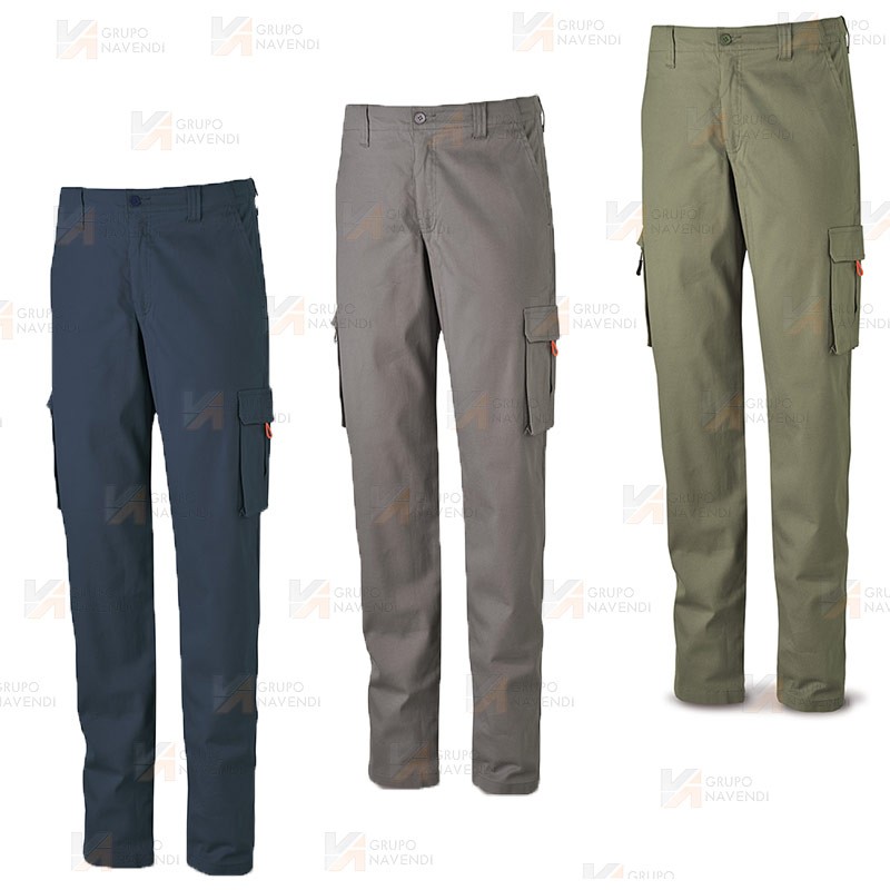 Pantalón laboral bielástico multibolsillos