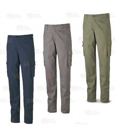 Pantalón laboral bielástico multibolsillos