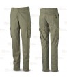 Pantalón laboral bielástico multibolsillos color kaki