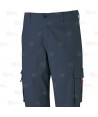 Pantalón laboral bielástico multibolsillos color azul marino