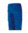 Pantalón multibolsillos económico de algodón color azulina