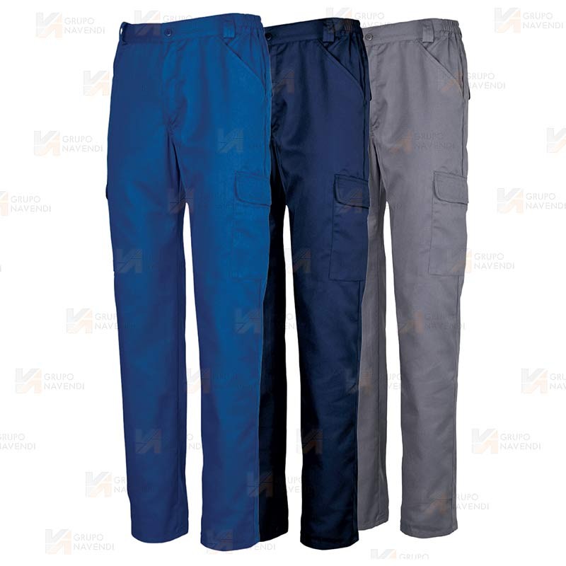 Pantalón económico multibolsillos de algodón 245 g