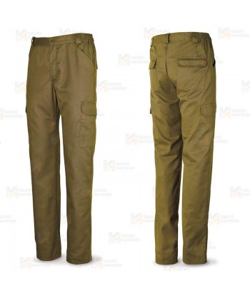Pantalón económico multibolsillos de tejido muy resistente de 200 gr color beige