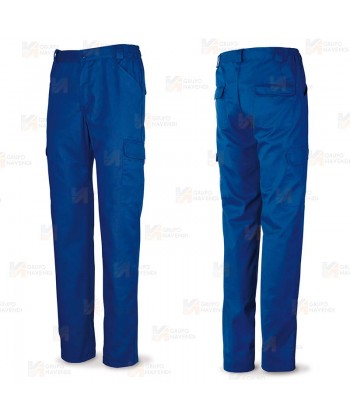 Pantalón económico multibolsillos de tejido muy resistente de 200 gr color azulina