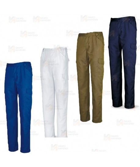 Pantalón económico multibolsillos de tejido muy resistente de 200 gr
