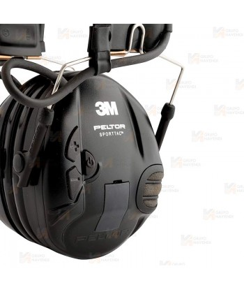 Orejeras electrónicas 3M PELTOR SportTac con cazoletas rojas y negras (SNR 26dB)