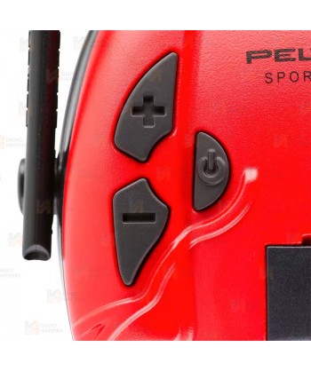 Orejeras electrónicas 3M PELTOR SportTac con cazoletas rojas y negras (SNR 26dB)