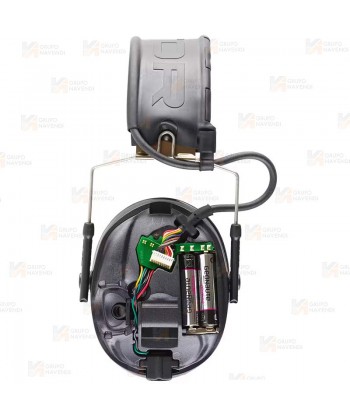 Orejeras electrónicas 3M PELTOR SportTac con cazoletas verdes y naranjas (SNR 26dB)