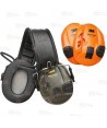 Orejeras electrónicas 3M PELTOR SportTac con cazoletas verdes y naranjas (SNR 26dB)