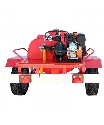 Remolque contra incendios con motobomba 200 L/min y 7,5 Bar.