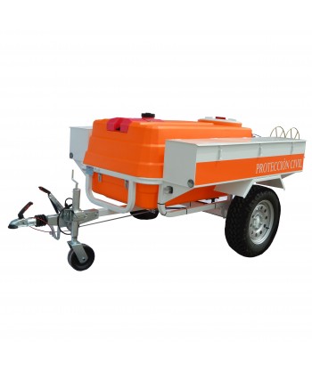 Remolque contra incendios con motobomba HONDA de 10 Bar - 500 lit/min para Aeródromos y Helipuertos.