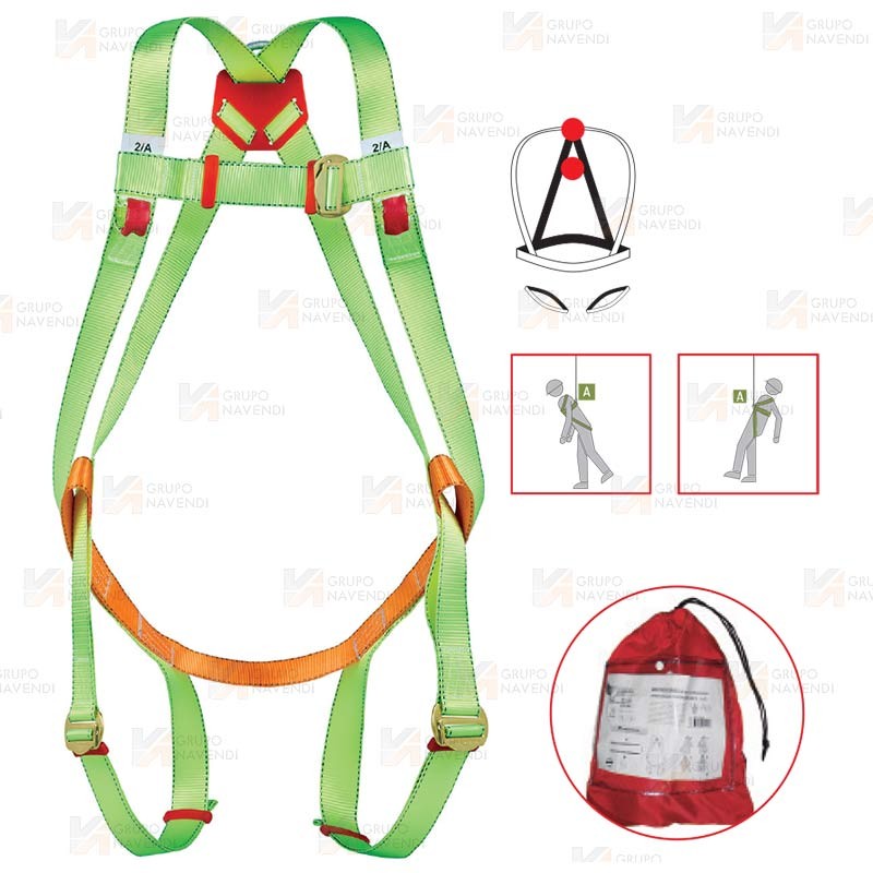 Arnés económico con enganche dorsal y frontal