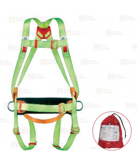 Arnés económico con enganche dorsal y frontal con cinturón de posicionamiento