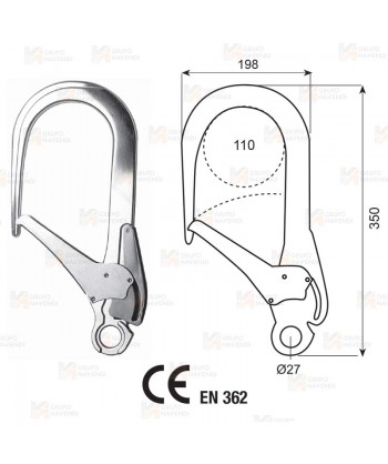 Gancho automático para andamios de aluminio (110 mm)