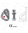 Punto de anclaje acero para perfil metálico con tornillo y tuerca de seguridad en 12 mm