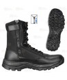 Bota táctica de piel y nailon de media caña con cremallera YKK