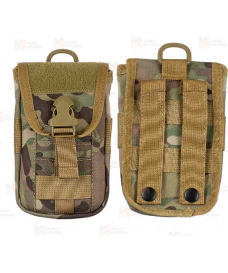 Bolsa auxiliar con sistema MOLLE muy económica y versátil, color camuflaje