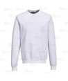 Sudadera de cuello redondo ESD antiestática color blanco