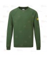 Sudadera de cuello redondo ESD antiestática color verde
