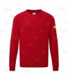 Sudadera de cuello redondo ESD antiestática color rojo