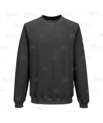 Sudadera de cuello redondo ESD antiestática color gris