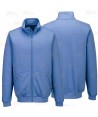 Sudadera con cremallera central ESD antiestática color azul