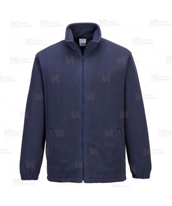 Chaqueta polar ESD antiestática con cremallera color azul marino
